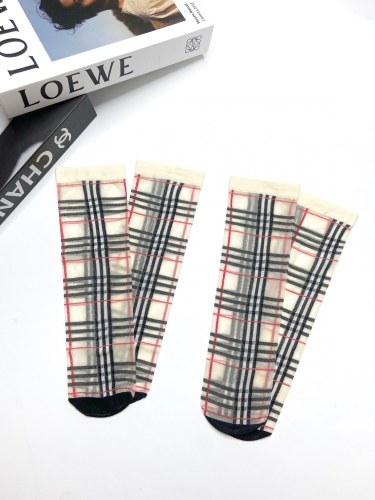 Burberry classic plaid Stickings calf socks
