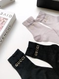 Gucci classic letter logo gold and silver in stockings crystal stockings