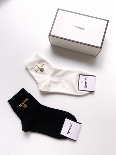 Chanel Classic Double C letter logo cotton cotton stockings