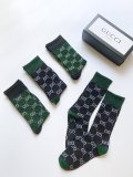 Gucci classic dual -g letter logo gold and silver silk stockings