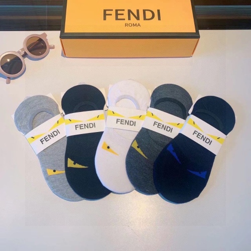 Fendi letter double F boat socks