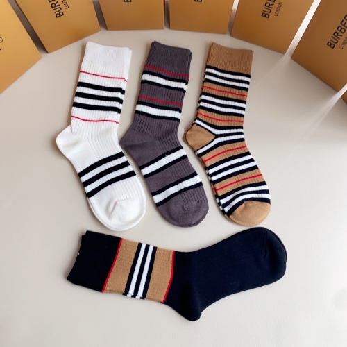 Burberry mid -length pile socks
