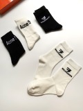 Balenciaga ACNE letter LOGO combed cotton stockings