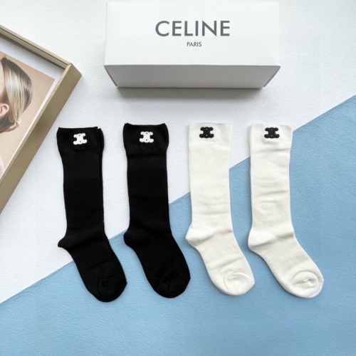 Celine embroidery letter middle socks