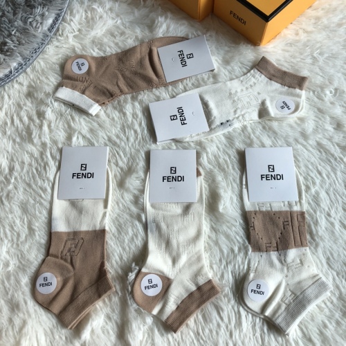 Fendi women's socks dark pattern classic logo