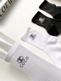 Chanel letters logo katsus in the stroke of crystal stockings and socks