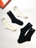 Chanel classic letter logo AB model pure cotton hollow air -conditioned socks in stockings