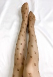 Fendi Velvet Wave Little F letters stockings