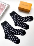 Louis Vuitton Classic letters Crystal silk, tube sock sock socks, crystal wire blended