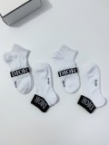 Dior classic letter logo pure cotton socks