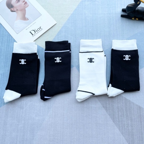 Celine 2023logo classic pile socks