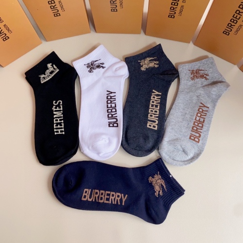 Burberry and short and medium pile socks
