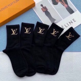Louis Vuitton Minks Permented Mid -Women's socks socks