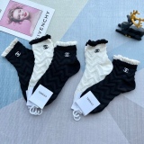 Chanel 2023 embroidery short pile socks