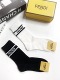 Fendi letter logo cotton cotton stockings