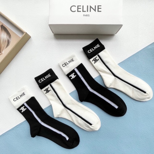 Celine Silicone letters middle socks