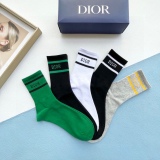 Dior high socks men and women models