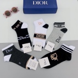 Dior hot print letter Luokou calf socks letters middle socks