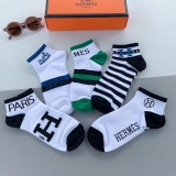 Hermès Men's socks soft mid -tube socks