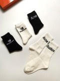 Balenciaga ACNE letter LOGO combed cotton stockings