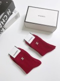 Chanel classic letter double C logo pure cotton stockings