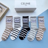 Celine 2022 autumn and winter double C socks socks