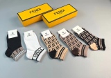 Fendi socks and bloom classic dual F logo