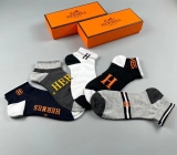 Hermès Men's Spring and Summer Socks Classic Symbol