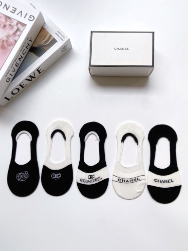 Chanel tide brand cotton socks classic letters logo pure cotton ship socks