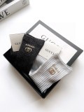 Gucci classic letter logo gold and silver silk stockings