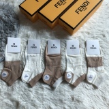 Fendi women's socks dark pattern classic logo
