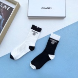 Chanel high tube double -needle double road socks socks