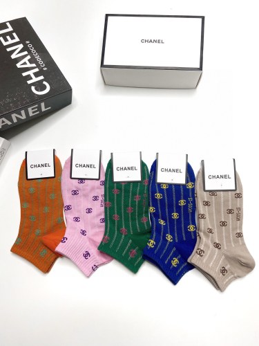 Chanel Double C letters pure cotton socks socks