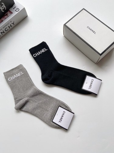 Chanel letter logo cotton cotton stockings