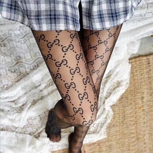 Gucci show classic pantyhose printed stockings classic letters embellishment