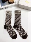 Dior classic old flower letter logo cashmere mid -socks in autumn and winter thick models