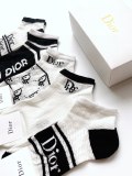 Dior classic letter logo cotton air -conditioning socks socks