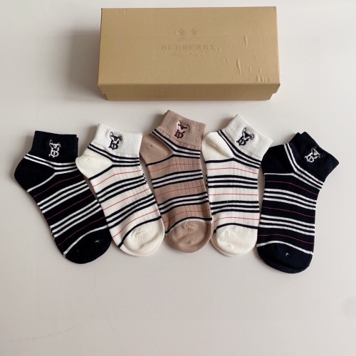 Burberry and short and medium pile socks