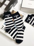 Chanel letter logo combed cotton cotton stockings
