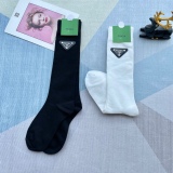 Prada official website refreshing letters calf socks