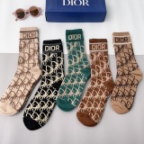 Dior letter Luokou long socks letters