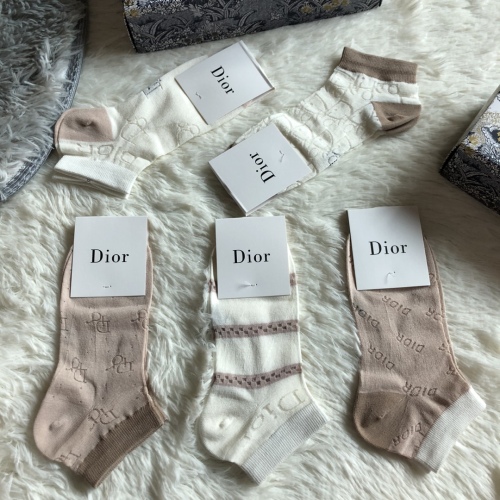 Dior women's socks of dark lines of bloom classic logo