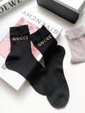 Gucci classic letter logo gold and silver in stockings crystal stockings