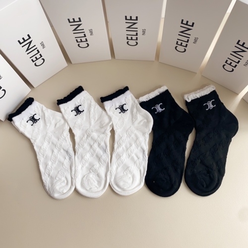 Celine classic mid -length pile socks