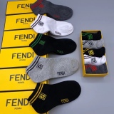 Fendi Men's socks Luokou embroidery dual F logo
