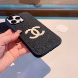 CHANEL Double C mobile phone case exclusive original single litchi pattern imported leather material
