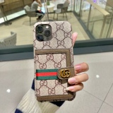GUCCI classic old flower shell metal bidding oil edge mobile phone case