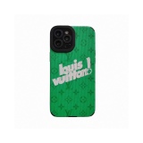 Louis vuitton cool green mobile phone case charm eye vertical line all -inclusive series