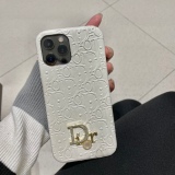 Dior embossed flowers Dior letter oil edge mobile phone case