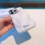 Dior semi -transparent marble all -inclusive mobile phone case